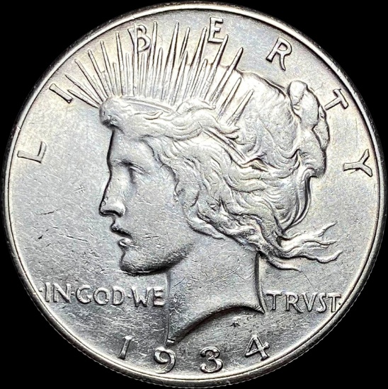 1934 Silver Peace Dollar CLOSELY UNCIRCULATED