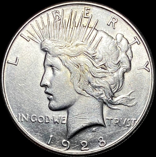 1928 Silver Peace Dollar CLOSELY UNCIRCULATED