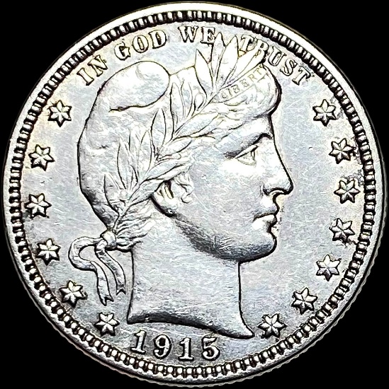1915-D Silver Barber Quarter CLOSELY UNCIRCULATED