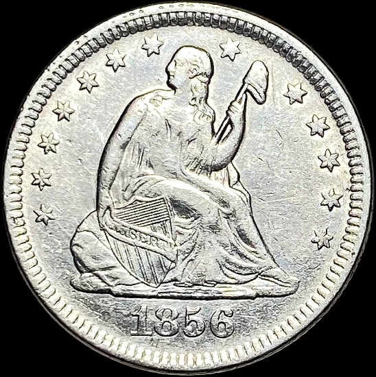 1856 Seated Liberty Silver Quarter CLOSELY UNCIRCULATED