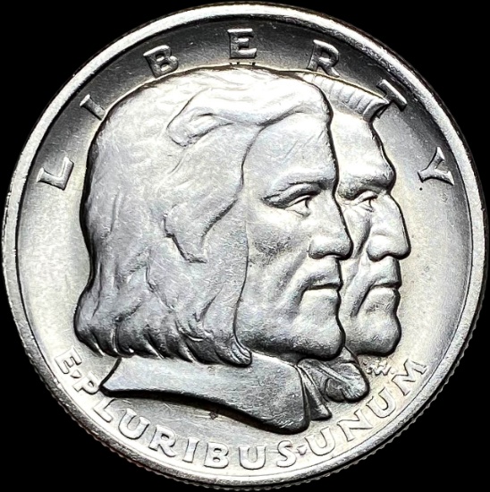 1936 Silver Long Island Tercentenary Half Dollar NEARLY UNCIRCULATED