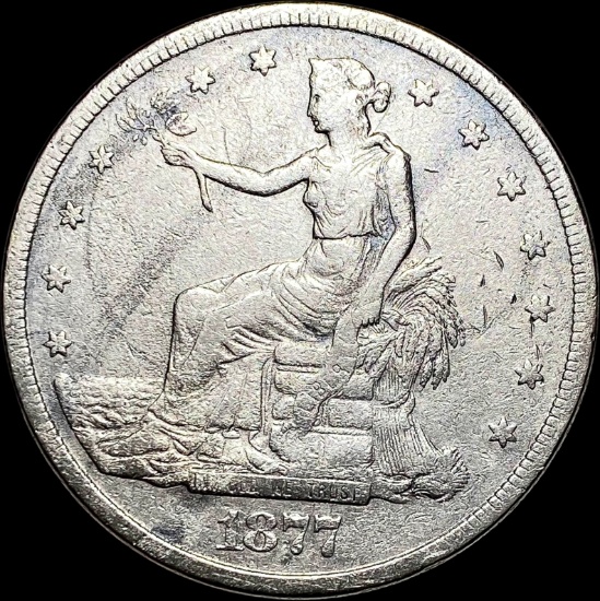 1877-S Silver Trade Dollar NICELY CIRCULATED