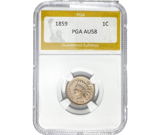 1859 Indian Head Cent PGA AU58
