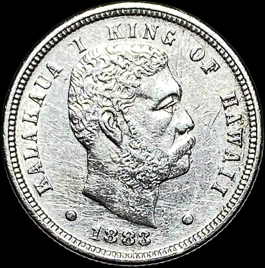 1883 Silver Dime Hawaii Kalakaua I CLOSELY UNCIRCULATED