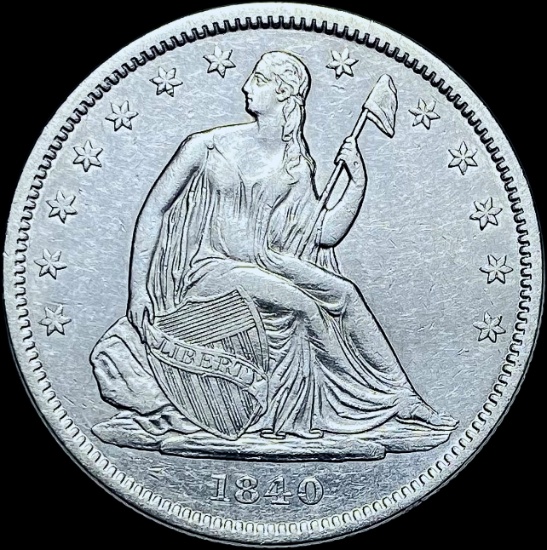 1840 Silver Half Dollar (No Drapery) CHOICE AU