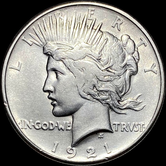 1921 Silver Peace Dollar NEARLY UNCIRCULATED