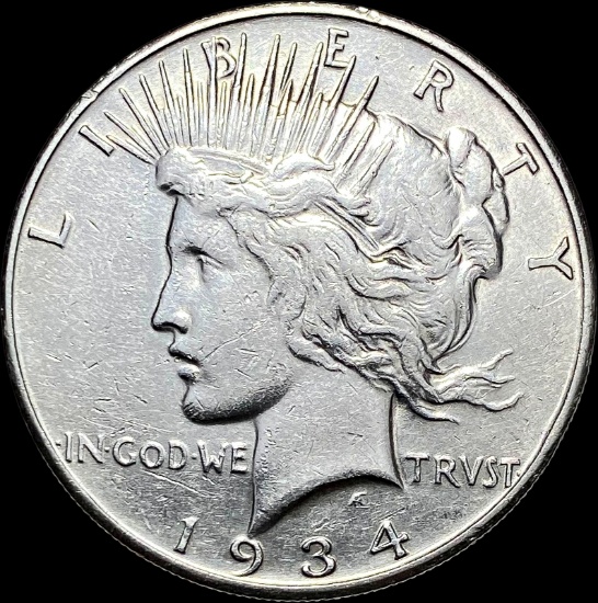 1934-S Silver Peace Dollar CLOSELY UNCIRCULATED