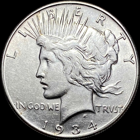 1934-S Silver Peace Dollar CLOSELY UNCIRCULATED