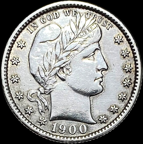 1900-S Silver Barber Quarter UNCIRCULATED