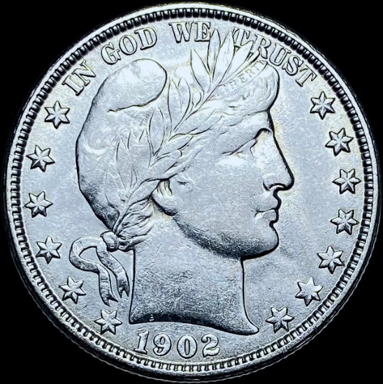 1902 Barber Half Dollar CHOICE AU