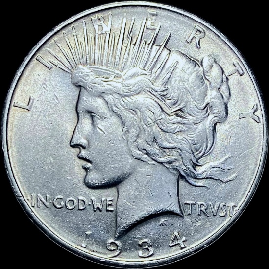 1934 Peace Silver Dollar CHOICE AU