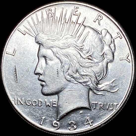 1934 Silver Peace Dollar CLOSELY UNCIRCULATED