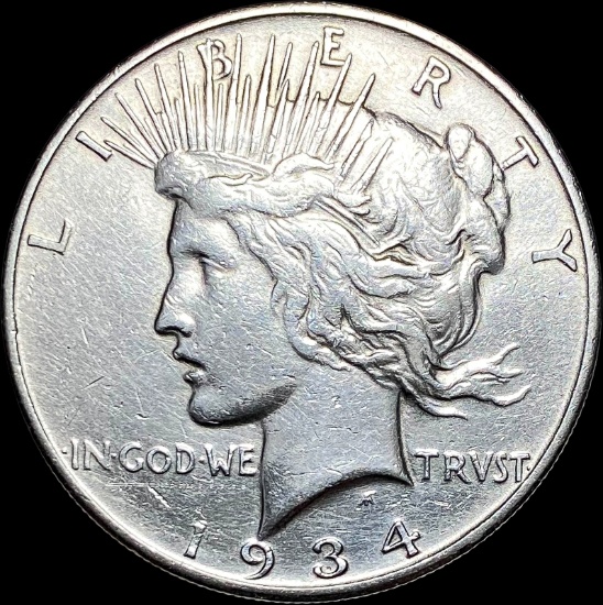 1934 Silver Peace Dollar CLOSELY UNCIRCULATED