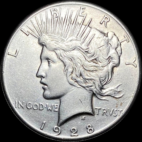 1928 Silver Peace Dollar CLOSELY UNCIRCULATED