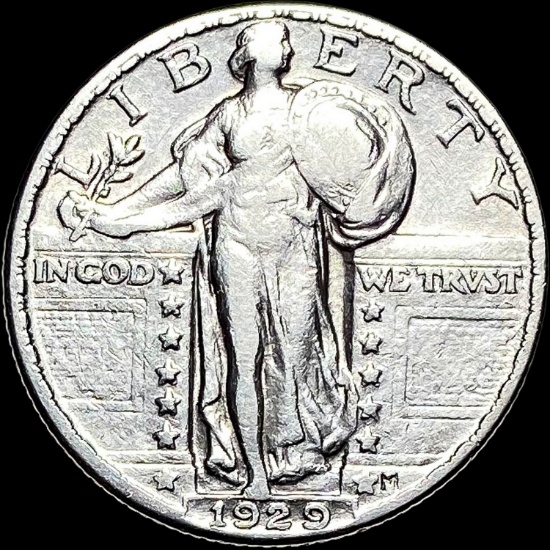 1929 Standing Liberty Silver Quarter LIGHTLY CIRCULATED