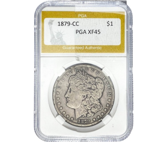 1879-CC Morgan Silver Dollar PGA XF45