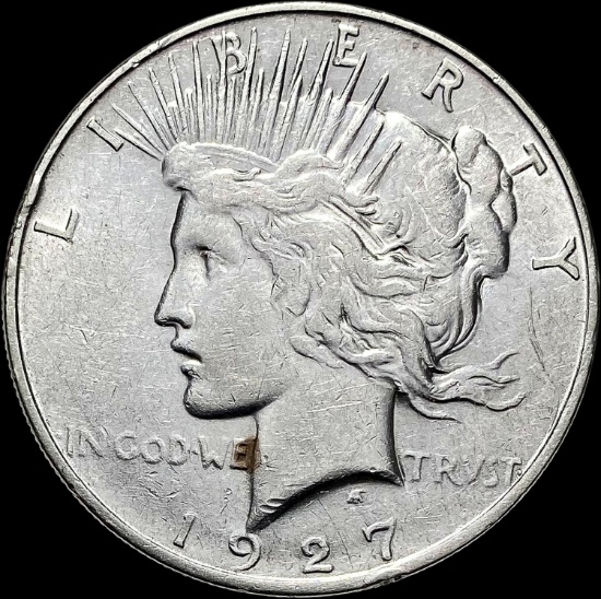 1927 Silver Peace Dollar CLOSELY UNCIRCULATED
