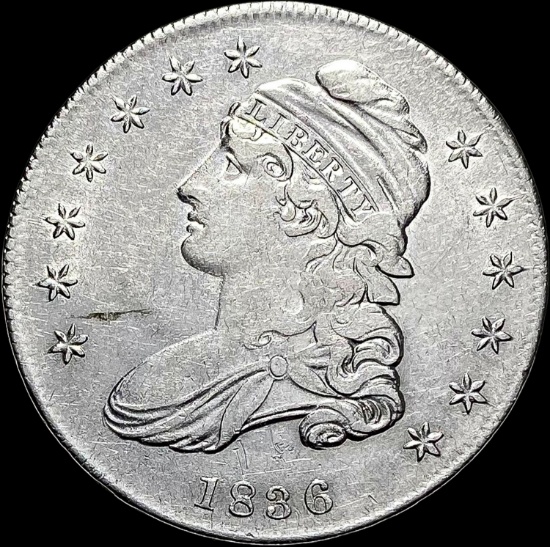 1836 Capped Bust Half Dollar CLOSELY UNCIRCULATED