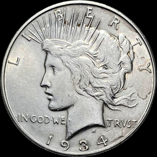1934-S Silver Peace Dollar CLOSELY UNCIRCULATED