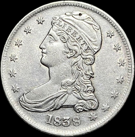 1838 Silver Half Dollar (Capped Bust) CLOSELY UNCIRCULATED
