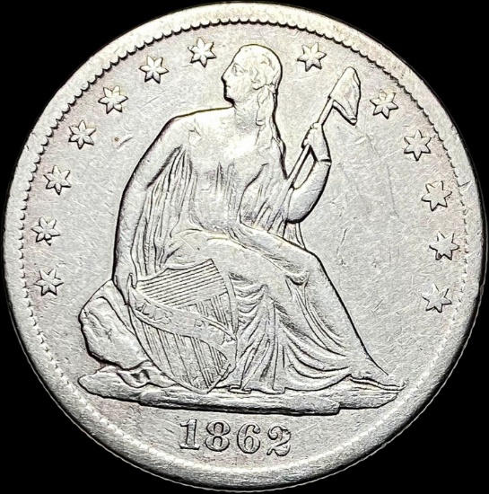 1862-S Silver Half Dollar NEARLY UNCIRCULATED