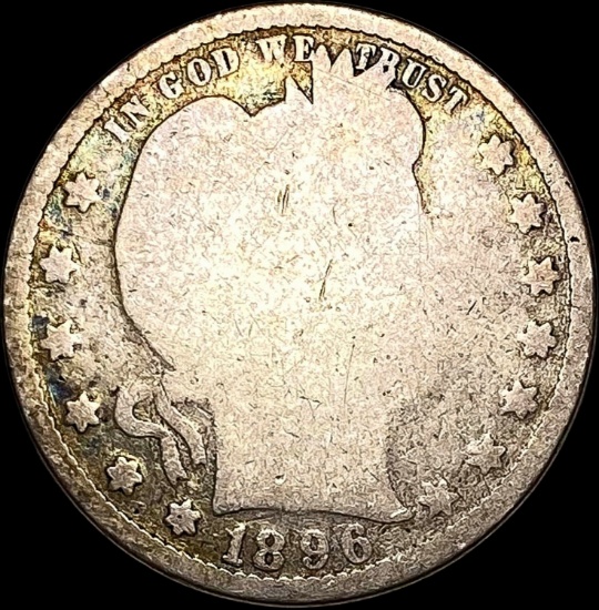 1896 Barber Quarter NICELY CIRCULATED