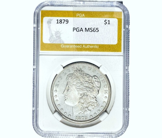 1879 Morgan Silver Dollar PGA MS65