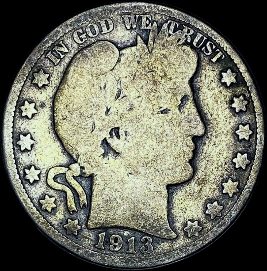 1913 Barber Half Dollar NICELY CIRCULATED