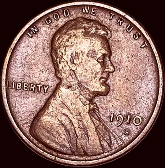 1910-S Lincoln Wheat Cent LIGHTLY CIRCULATED