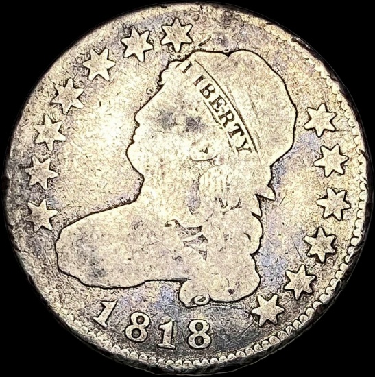 1818 Capped Bust Silver Quarter NICELY CIRCULATED