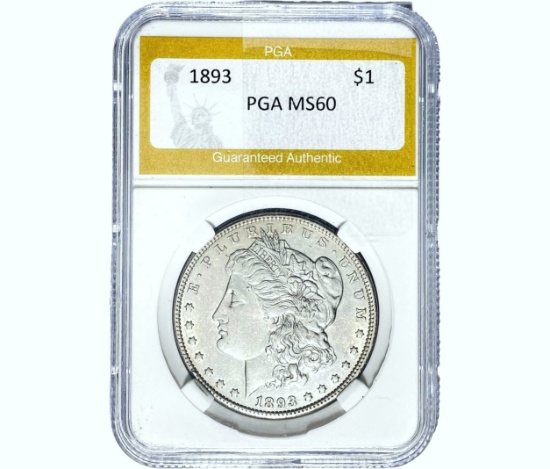 1893 Morgan Silver Dollar PGA MS60