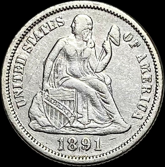 1891-O Silver Dime LIGHTLY CIRCULATED