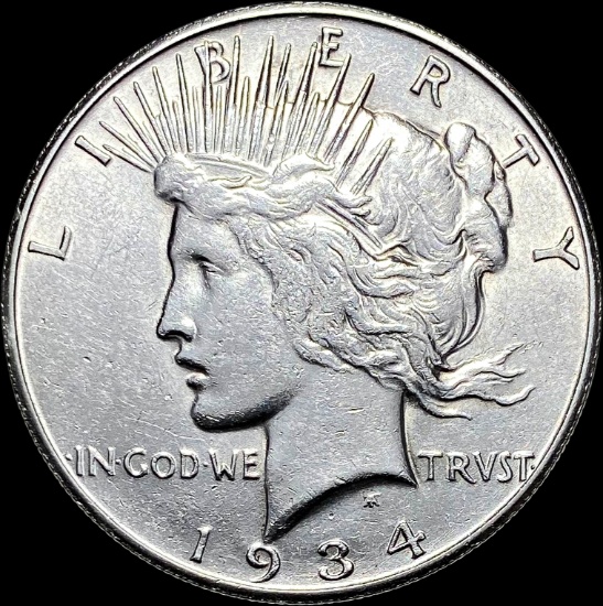 1934-S Silver Peace Dollar CLOSELY UNCIRCULATED