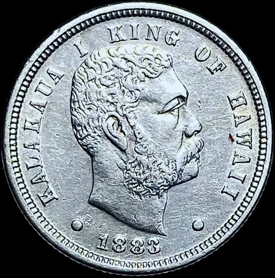 1883 Silver Dime Hawaii Kalakaua I CHOICE AU