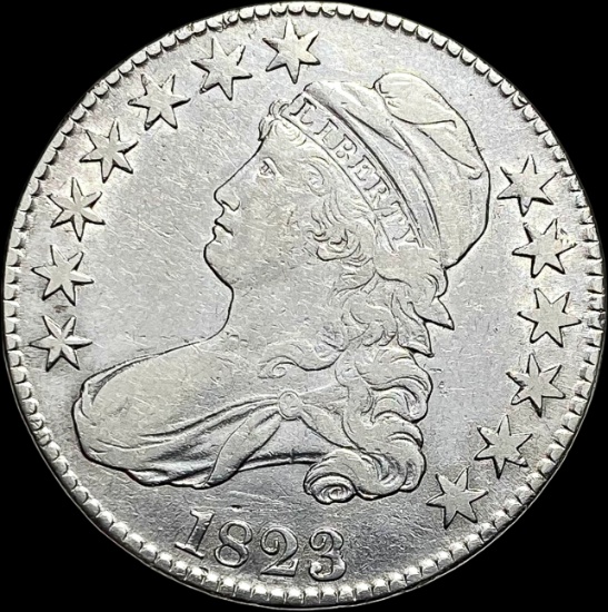 1823 Capped Bust Half Dollar LIGHTLY CIRCULATED