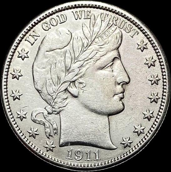 1911 Silver Half Dollar (Barber) CLOSELY UNCIRCULATED