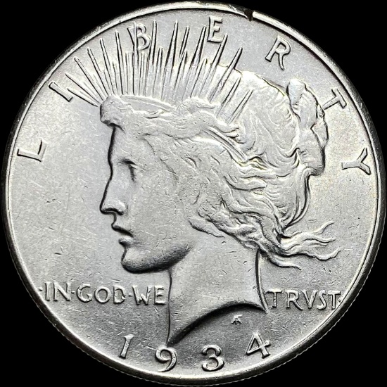 1934-S Silver Peace Dollar CLOSELY UNCIRCULATED