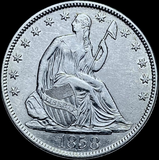 1858-O Silver Half Dollar CHOICE BU