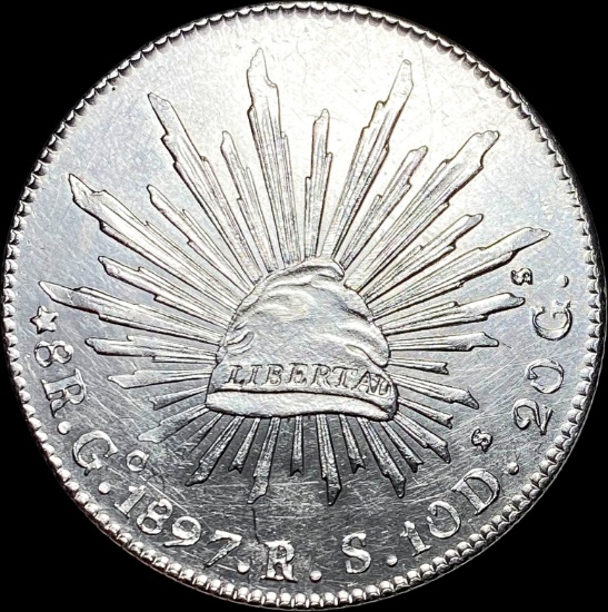 1897-S Mexico Silver 8 Reales UNCIRCULATED