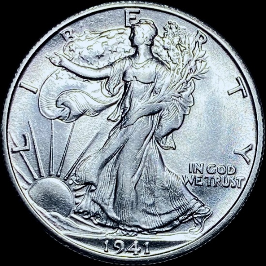 1941 Silver Half Dollar Walking Liberty CHOICE BU