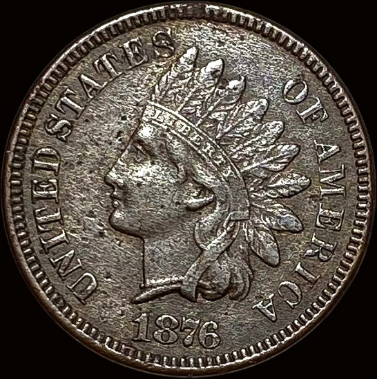 1876 Indian Head Cent LIGHTLY CIRCULATED