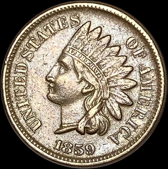 1859 Copper-Nickel Indian Head Cent CHOICE AU