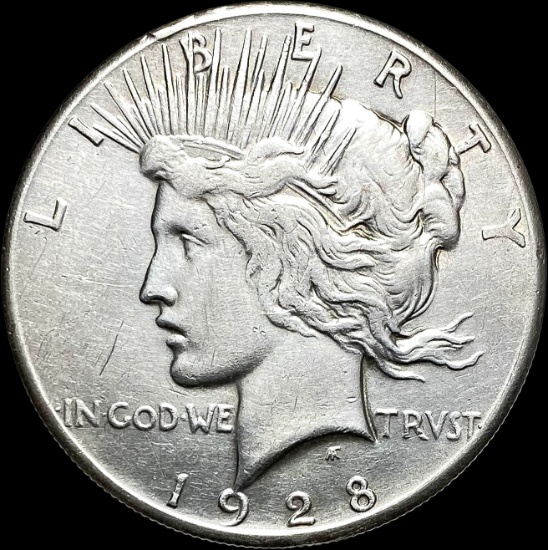 1928 Silver Peace Dollar CLOSELY UNCIRCULATED