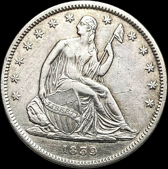 1859 Seated Liberty Half Dollar CLOSELY UNCIRCULATED