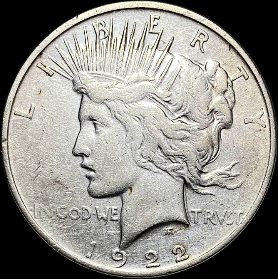 1922-D Silver Peace Dollar NEARLY UNCIRCULATED
