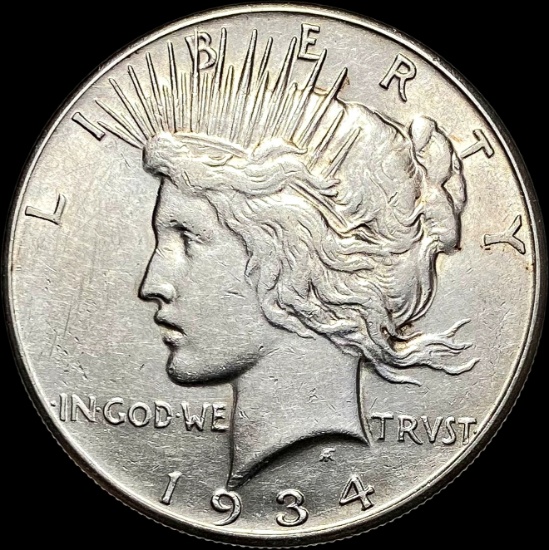 1934 Silver Peace Dollar CLOSELY UNCIRCULATED