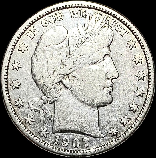 1907 Barber Half Dollar NEARLY UNCIRCULATED