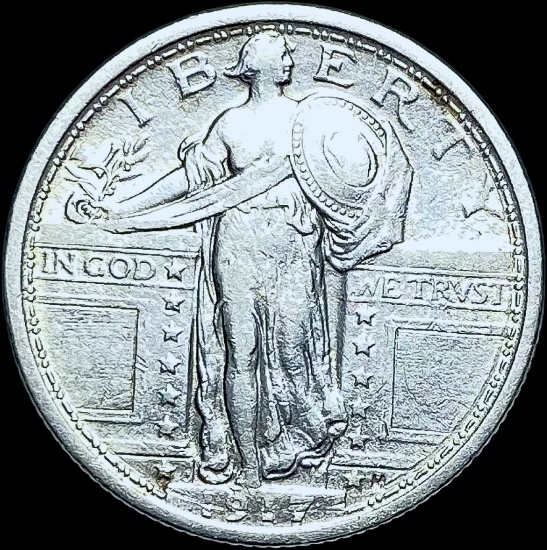 1917 Type 1 Standing Liberty Quarter CHOICE AU