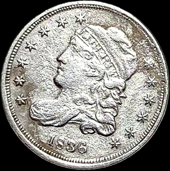 1836 Capped Bust Half Dime NEARLY UNCIRCULATED