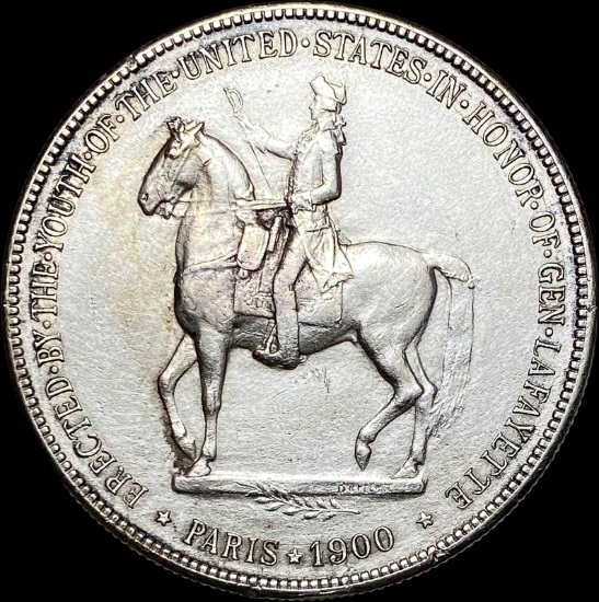1900 Silver Lafayette Dollar NEARLY UNCIRCULATED